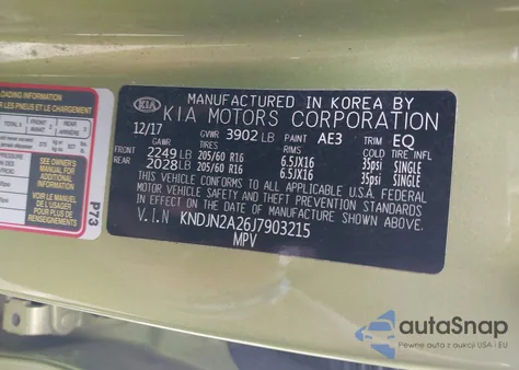 2018 Kia Soul from USA, damaged, VIN KNDJN2A26J7903215